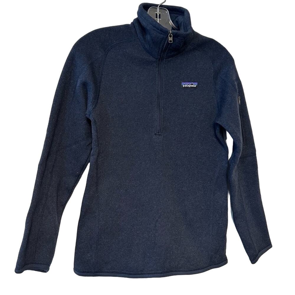 Patagonia Better Sweater Pullover Women XS Navy Good 1/4 Zip Fleece 25618